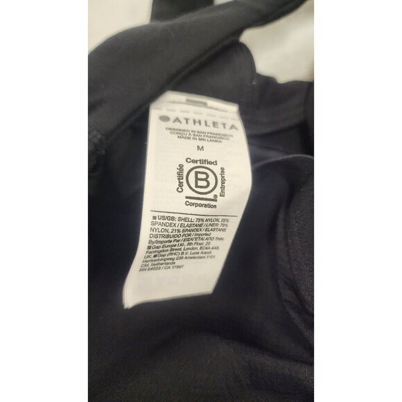 Athleta TRANSCEND 7/8 BODYSUIT Black Medium - Picture 8 of 9
